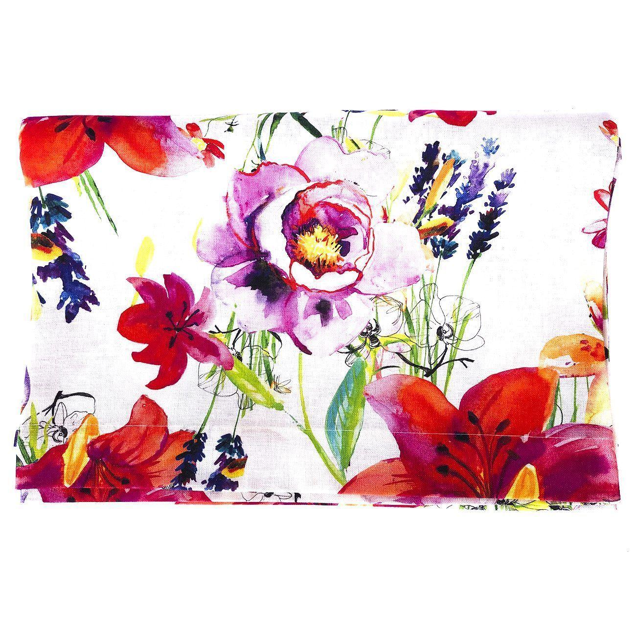 Mantel Lino Pintado Flores-0