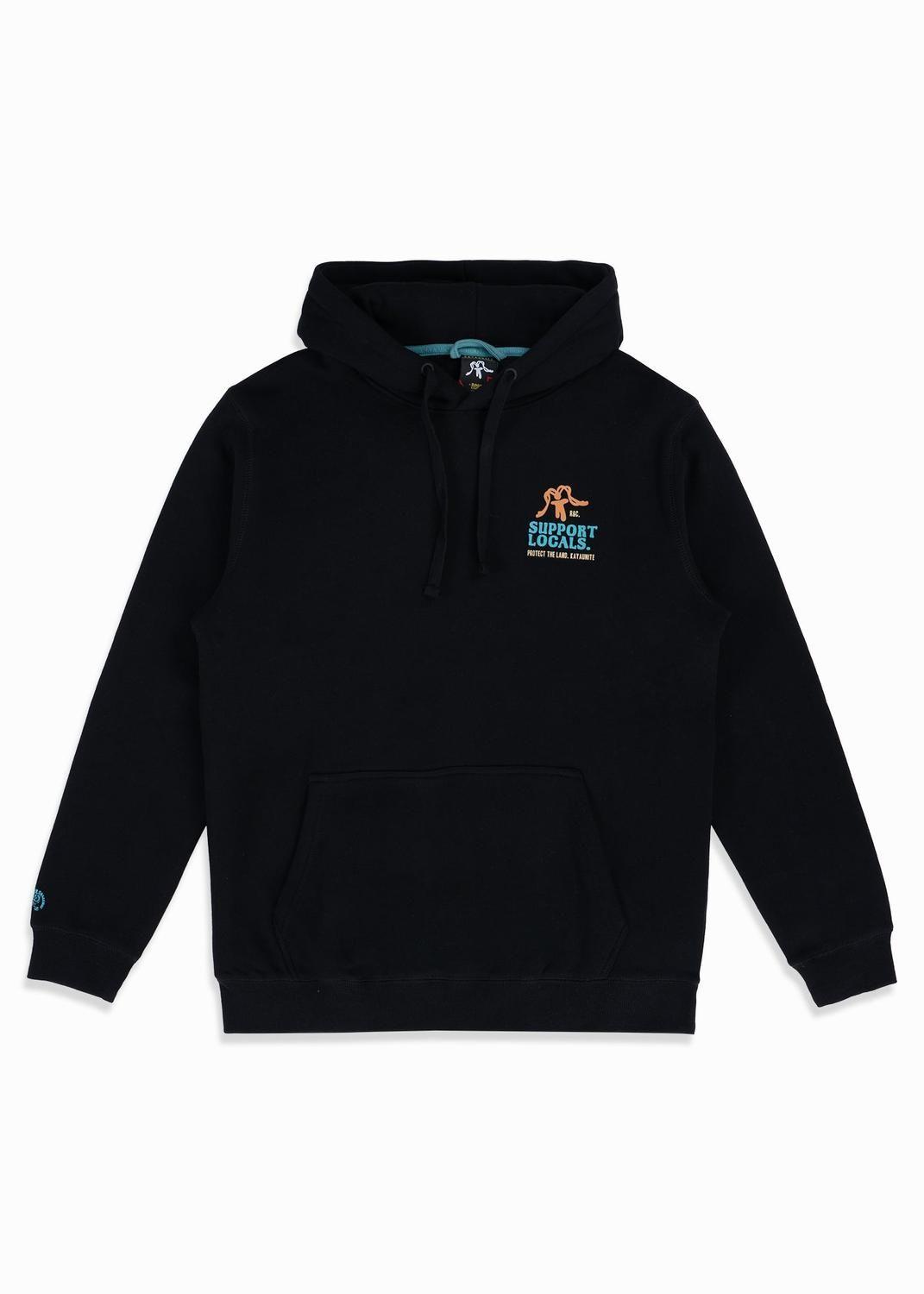 Polerón Hombre Hoodie Locals Humedal Negro-2