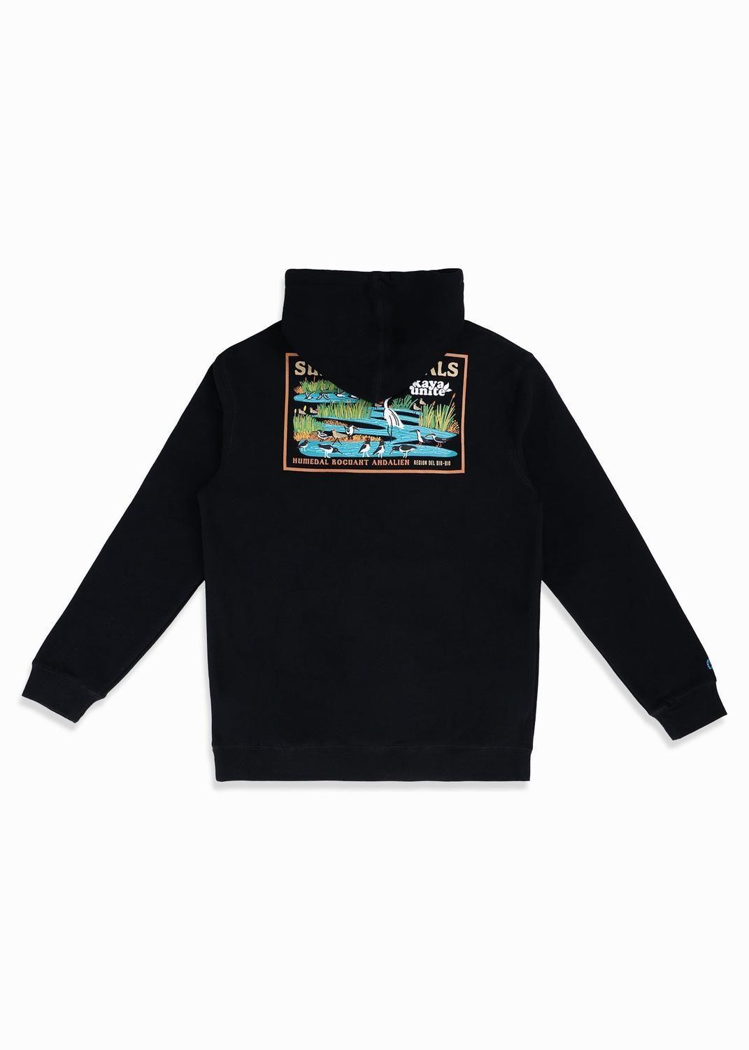 Polerón Hombre Hoodie Locals Humedal Negro-3