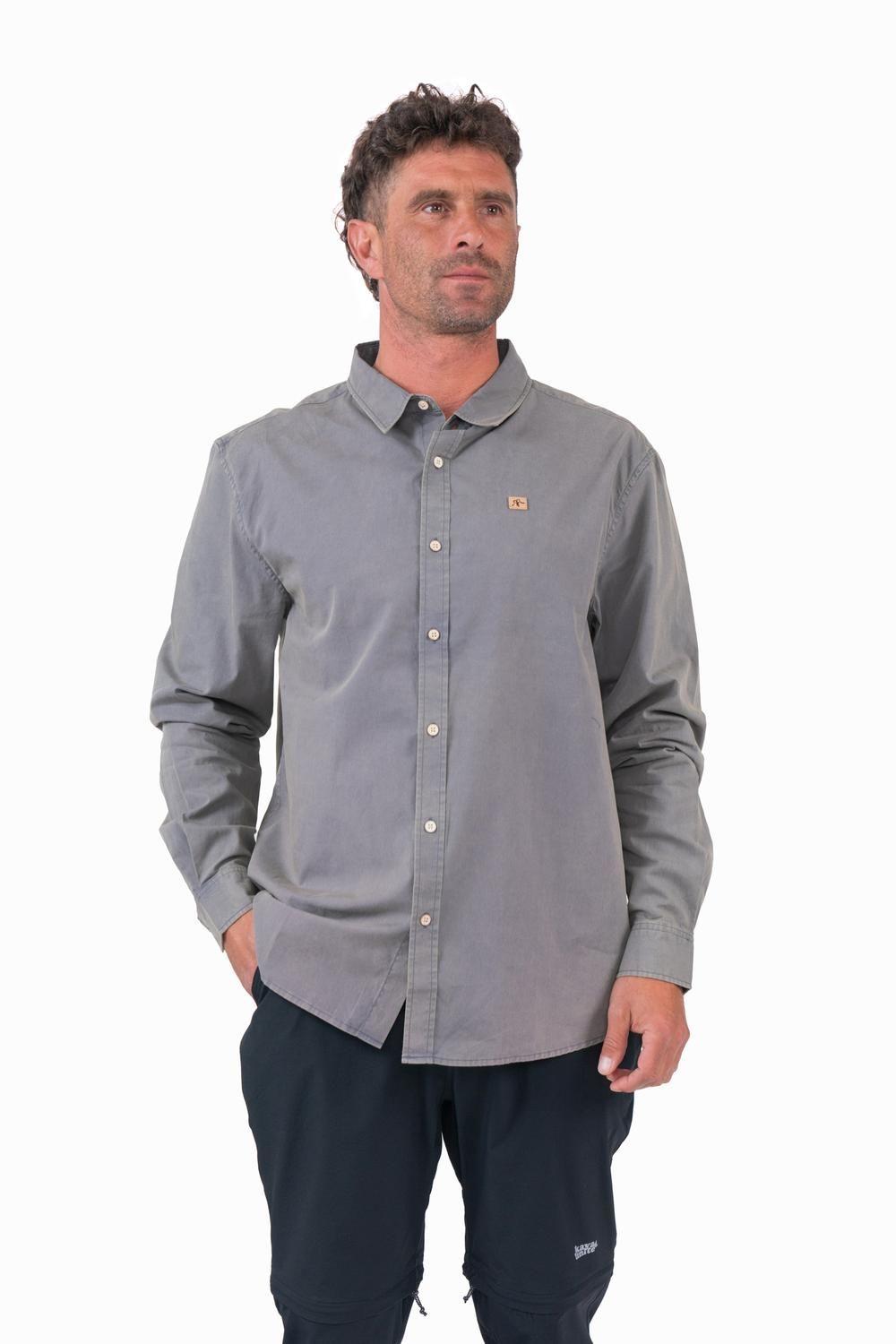 Camisa Long Cotton Grey-0