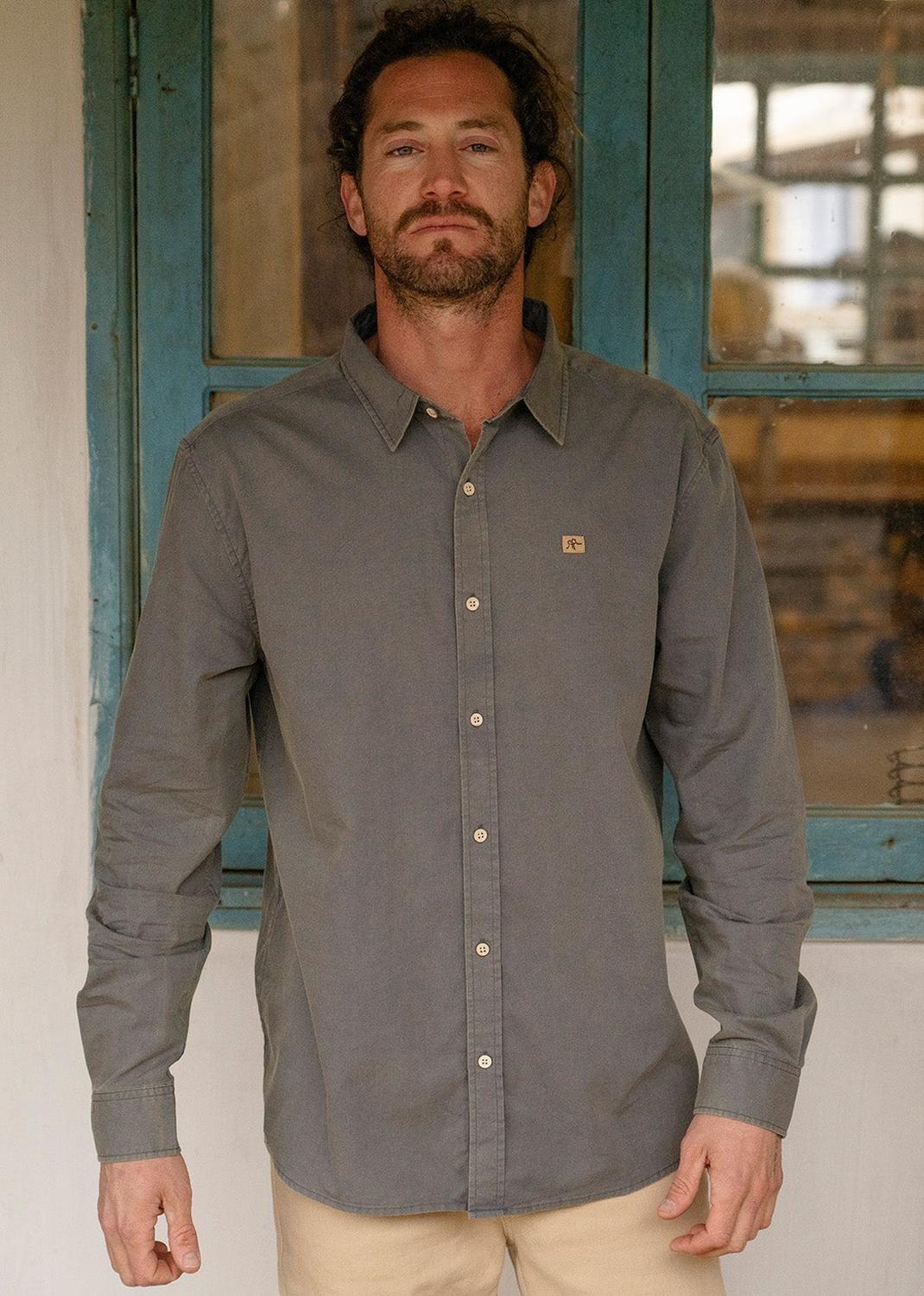 Camisa Long Cotton Grey-6