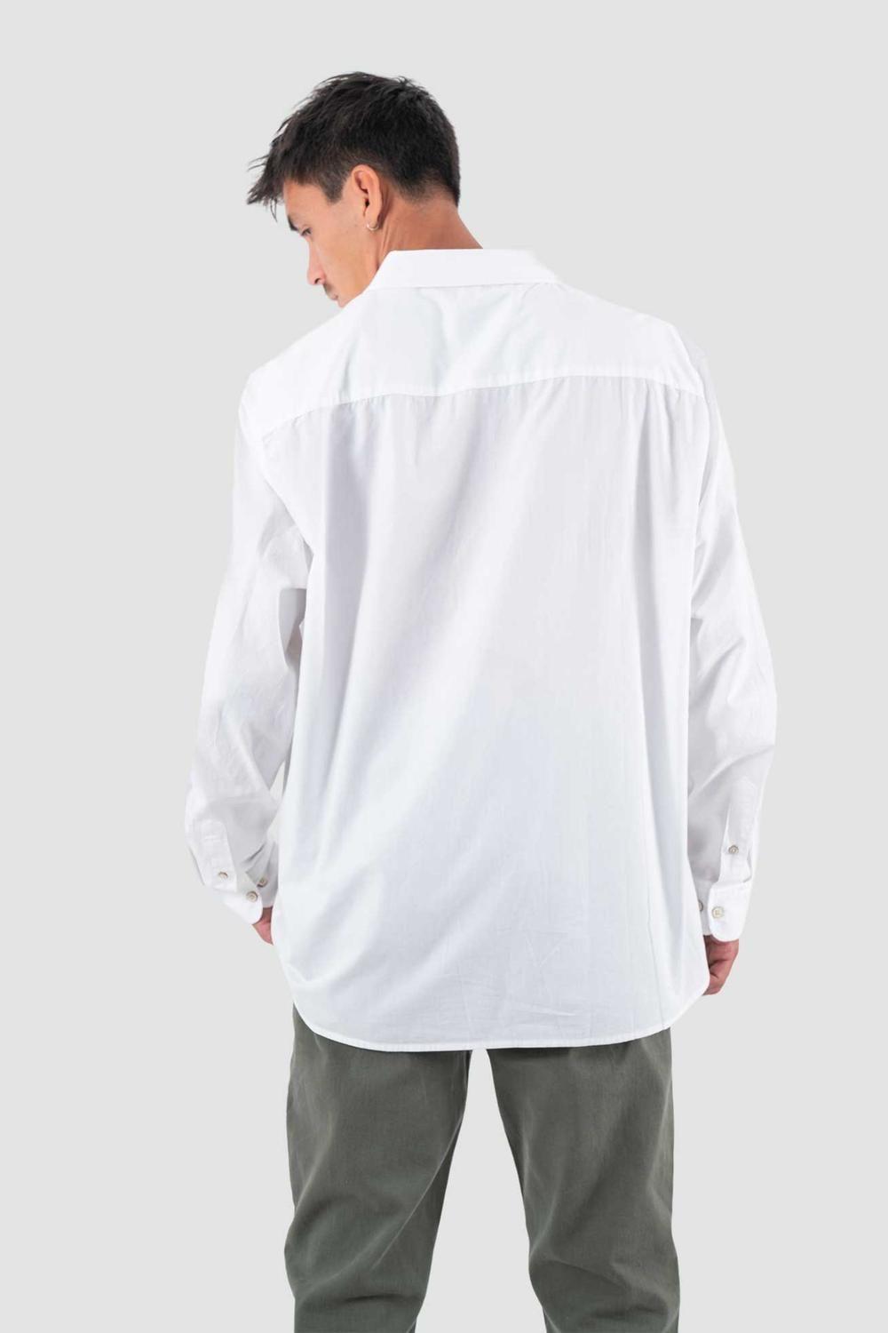 Camisa Manga Larga Algodón - Crema-1