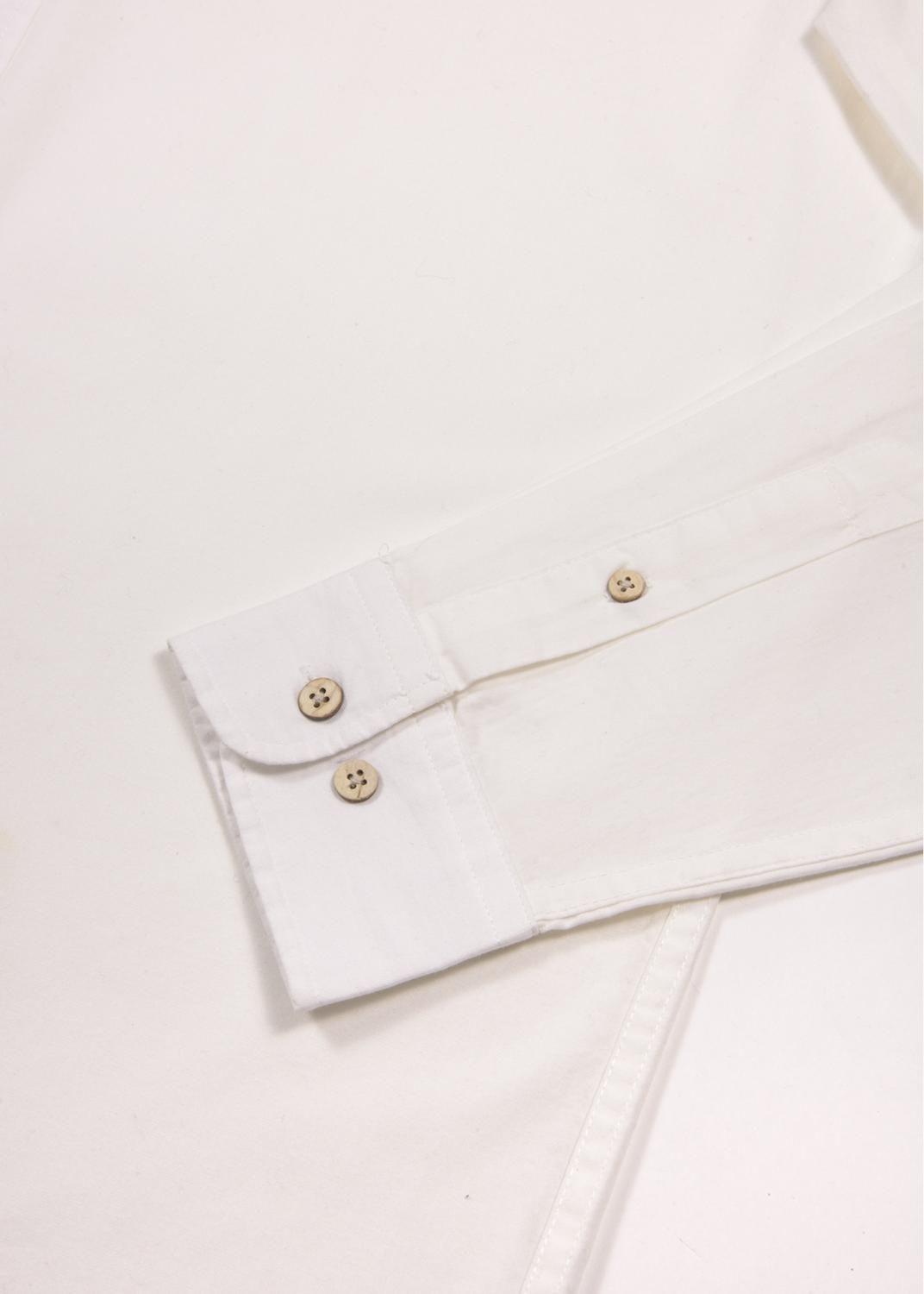 Camisa Manga Larga Algodón - Crema-6