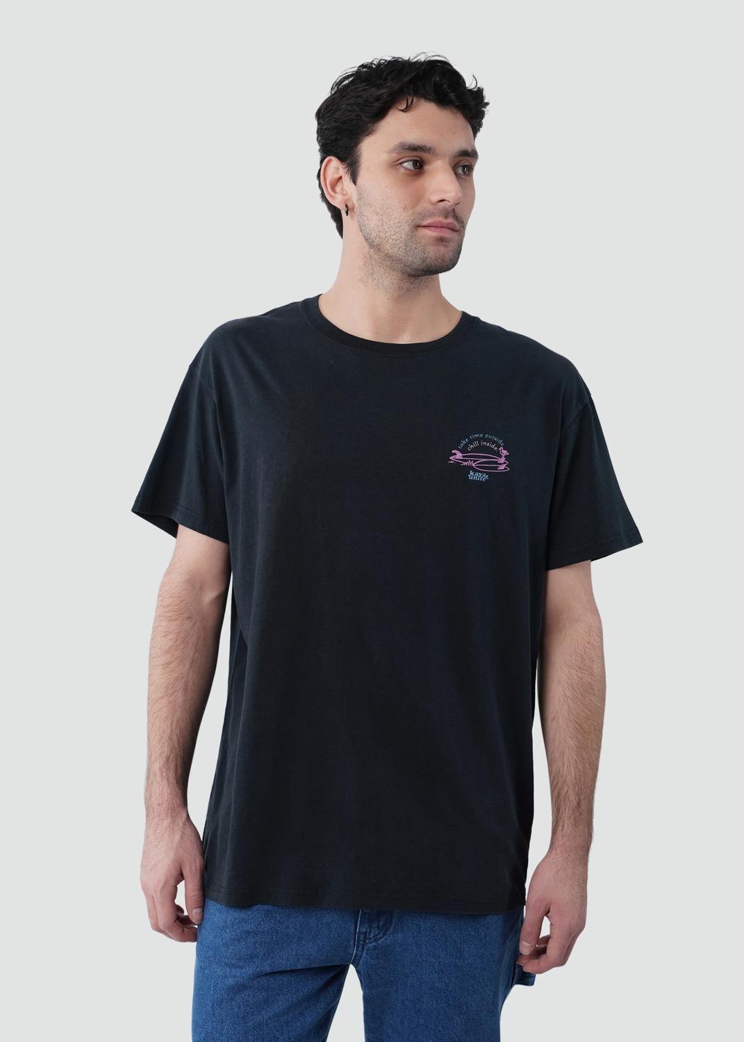 Polera Hombre Chill Negra-0