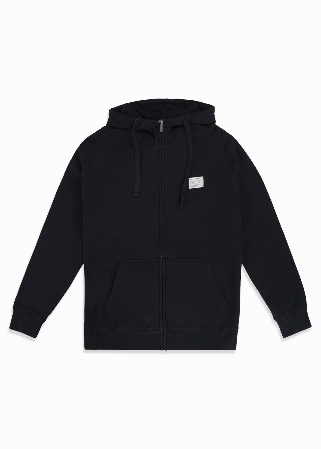 Polerón Hombre Full Zip Patch Negro-2