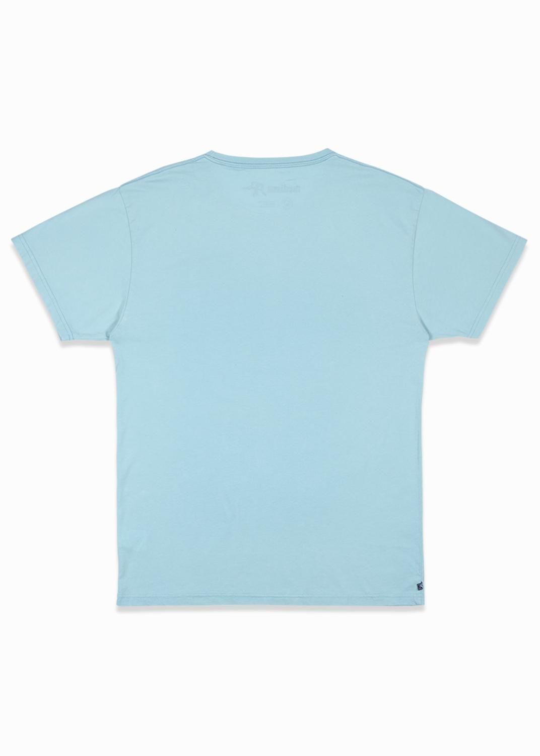Polera Hombre Orgánica Daily Turquoise-3