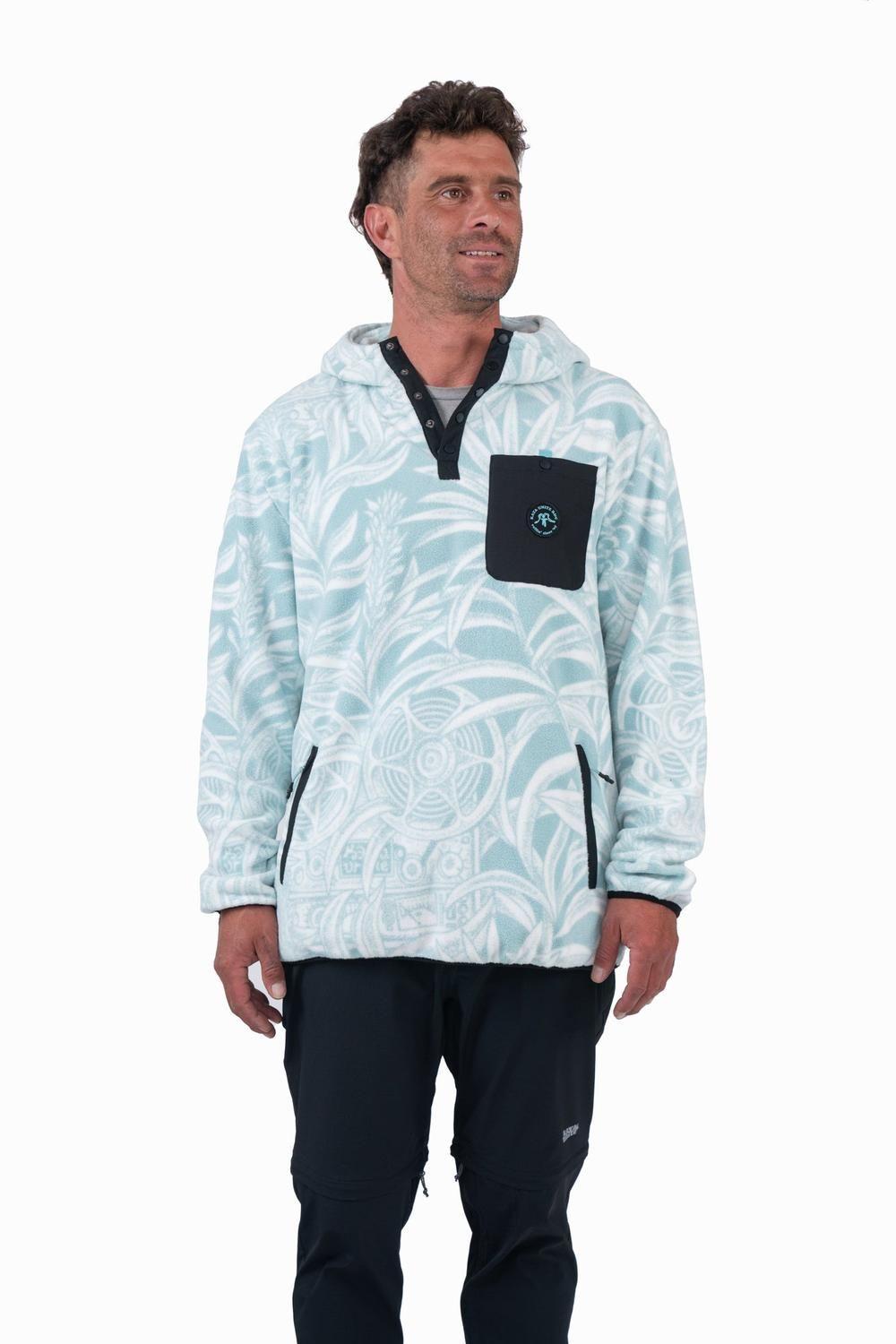 Polar Hombre Half Zip Hood Tupa Teal-0