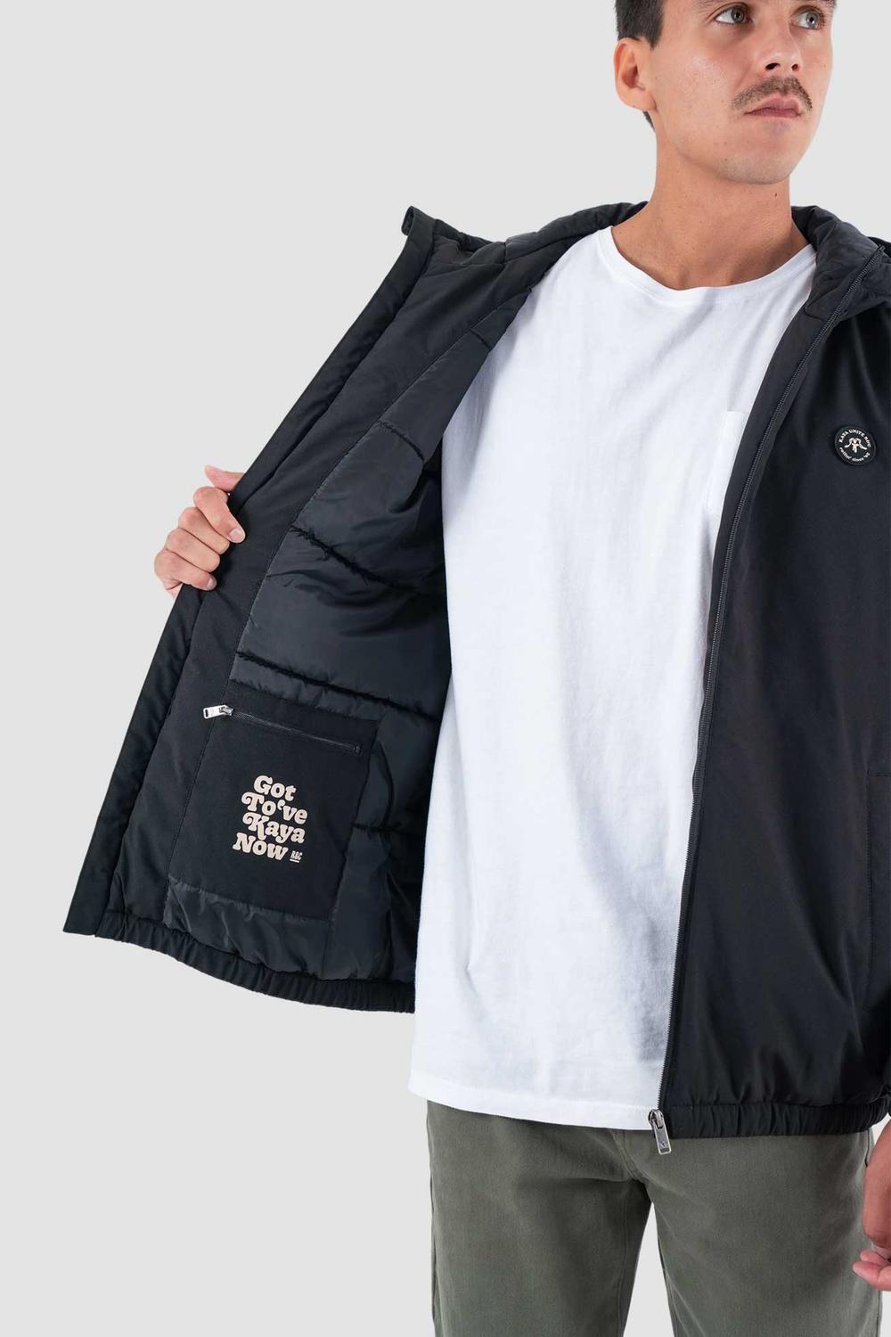 Parka Hombre Solid Negro-2