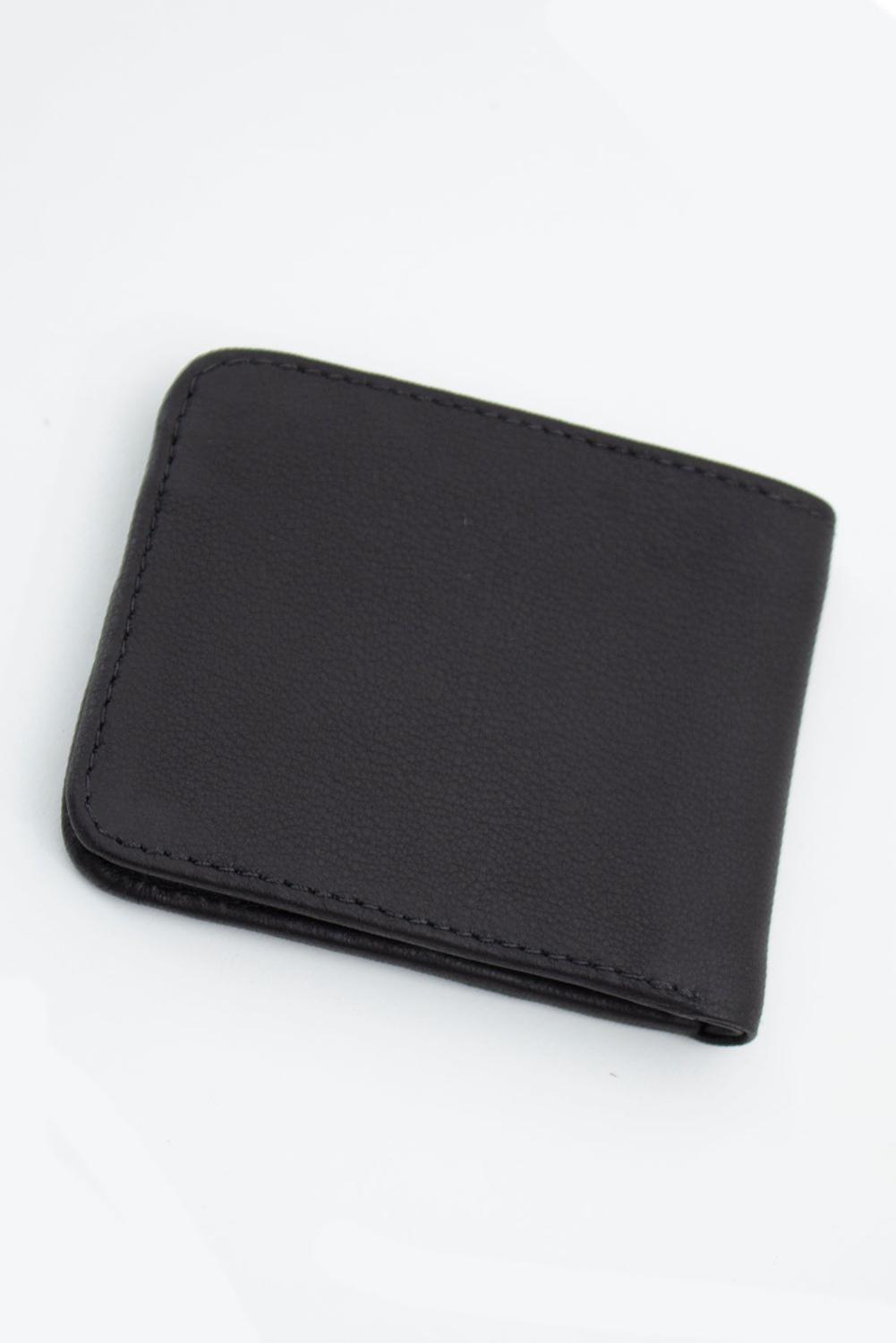 Billetera 100% Cuero Negro-3