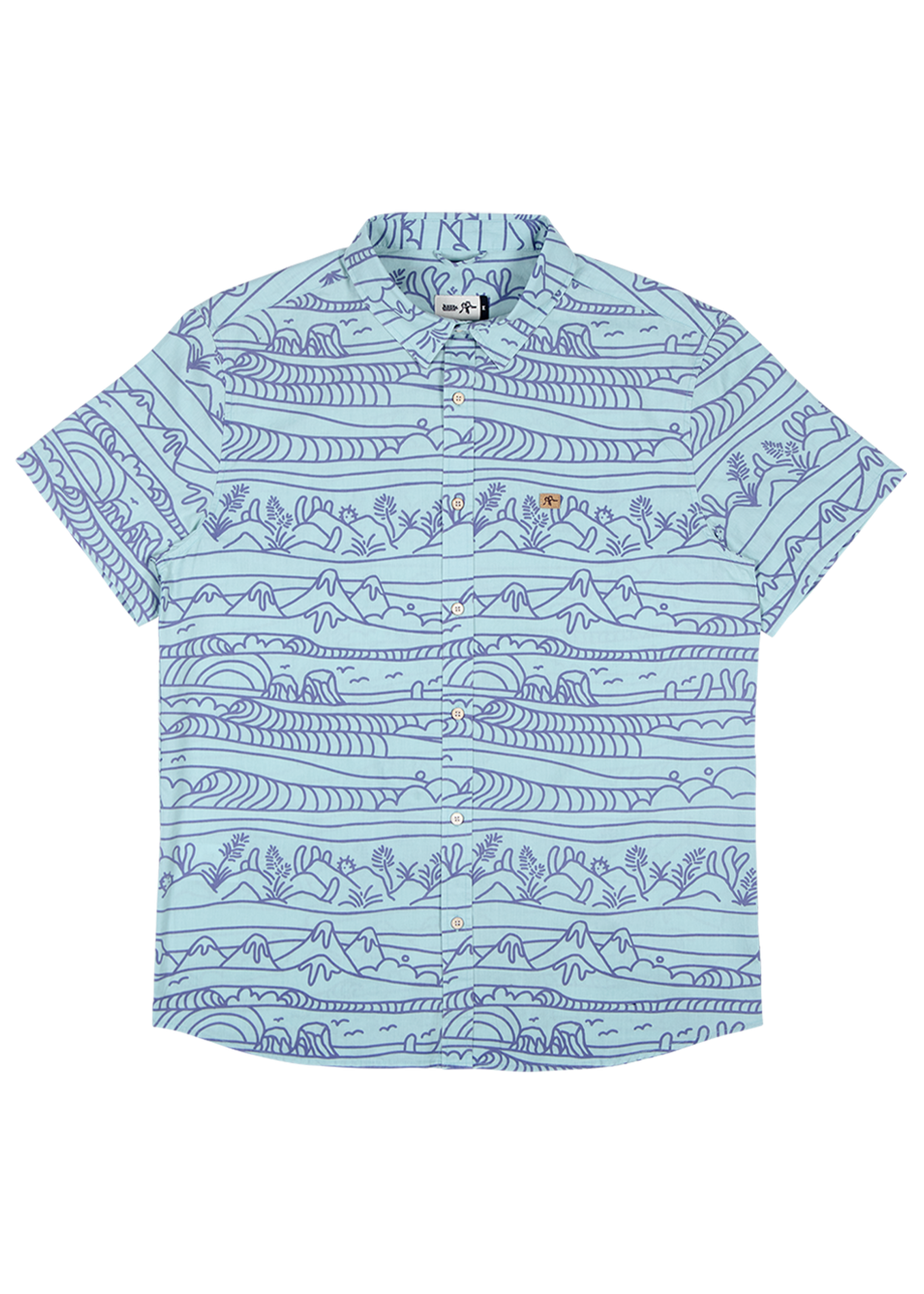 Camisa Cotton Line Teal-2