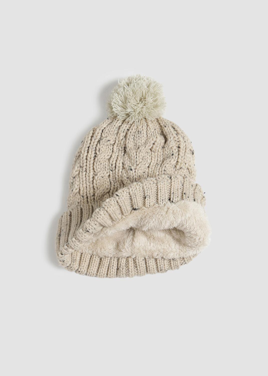 Gorro Beanie Snow Melange Blanco-3