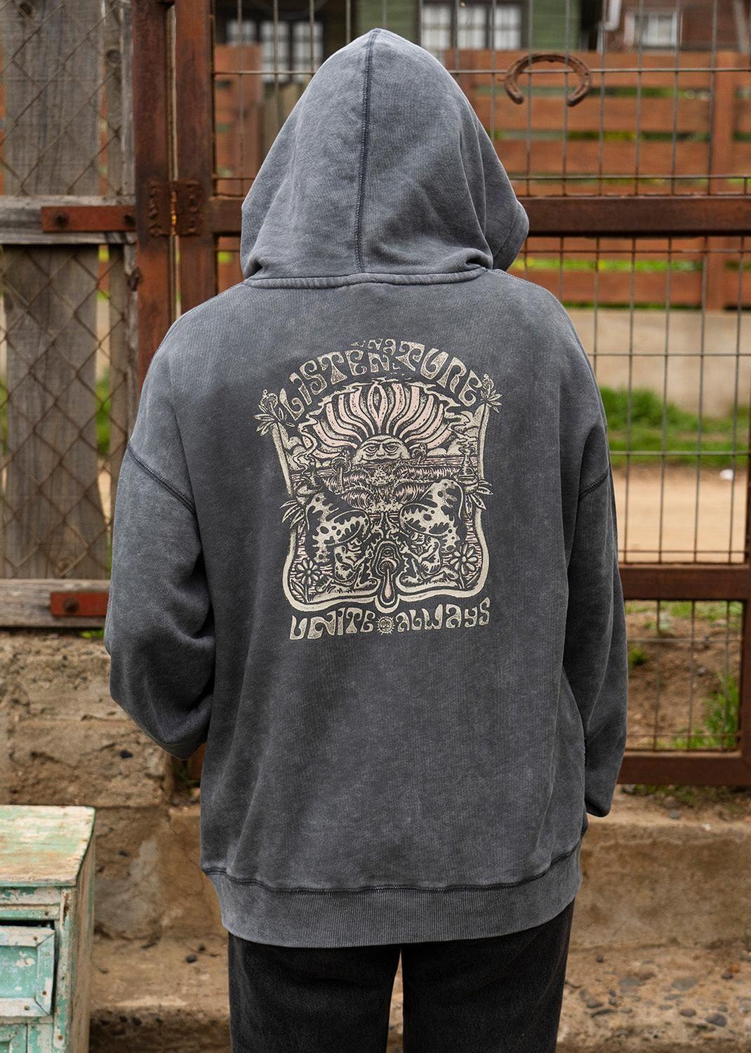 Polerón Hoodie Ligero Mujer Listen Navy-6