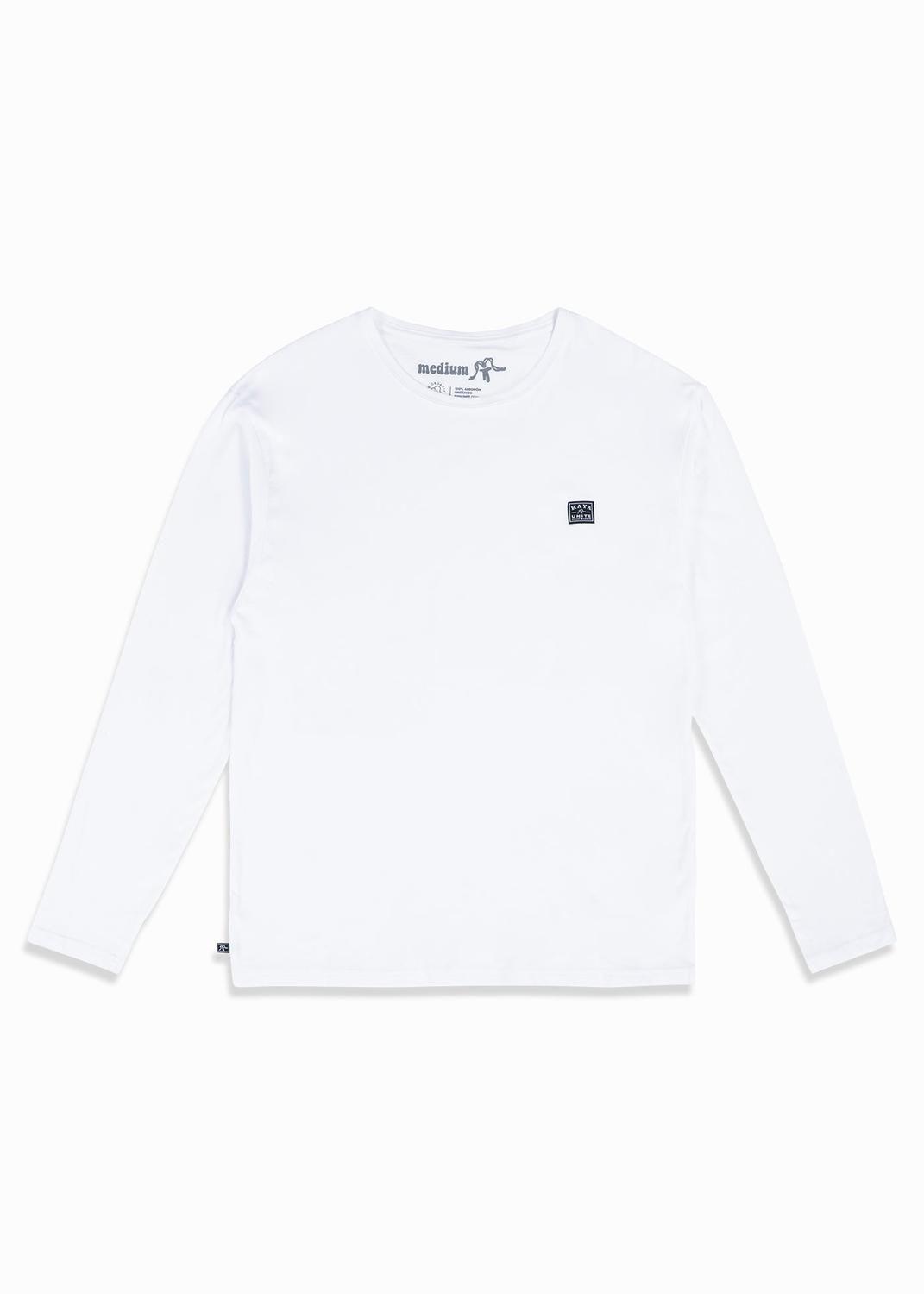 Polera Hombre Manga Larga Daily Blanca-2