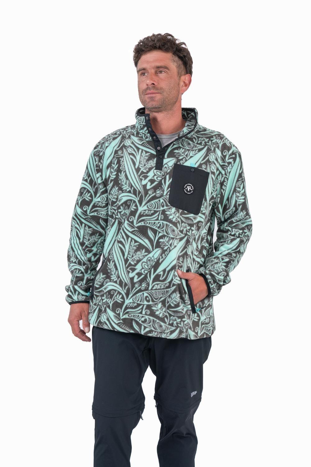 Polar Hombre Half Zip Leaf Pool Teal-0