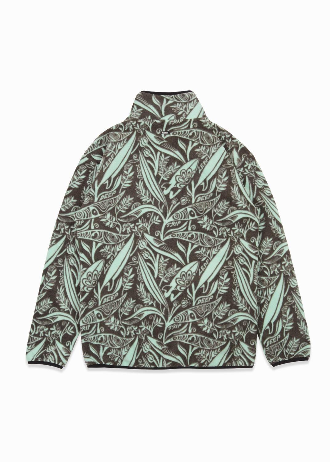 Polar Hombre Half Zip Leaf Pool Teal-3