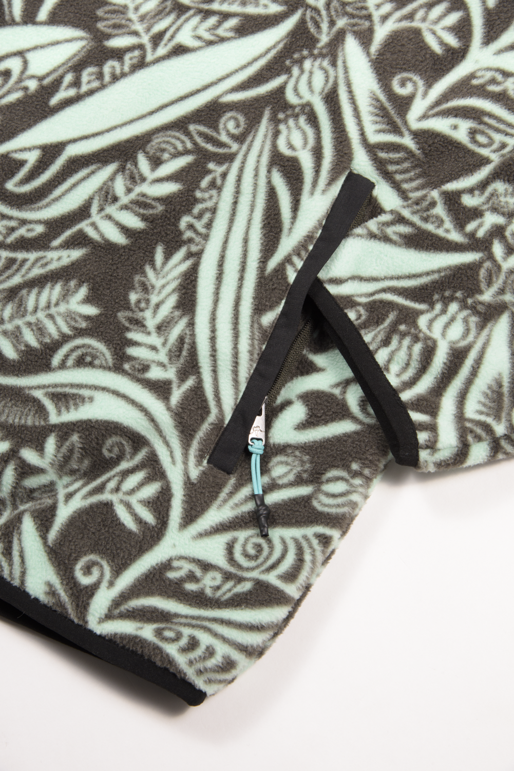 Polar Hombre Half Zip Leaf Pool Teal-7