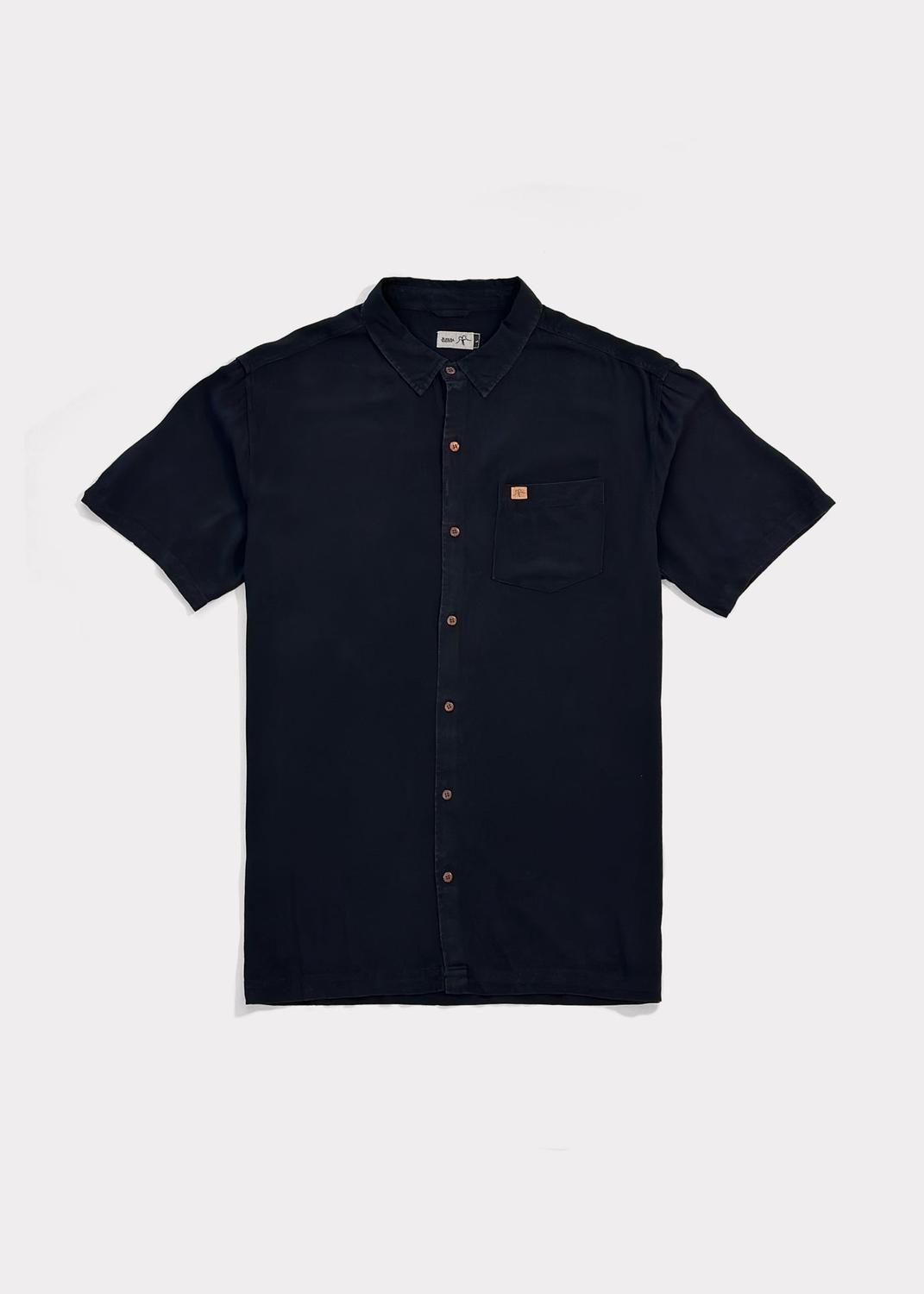 Camisa Viscose Solid Black-2