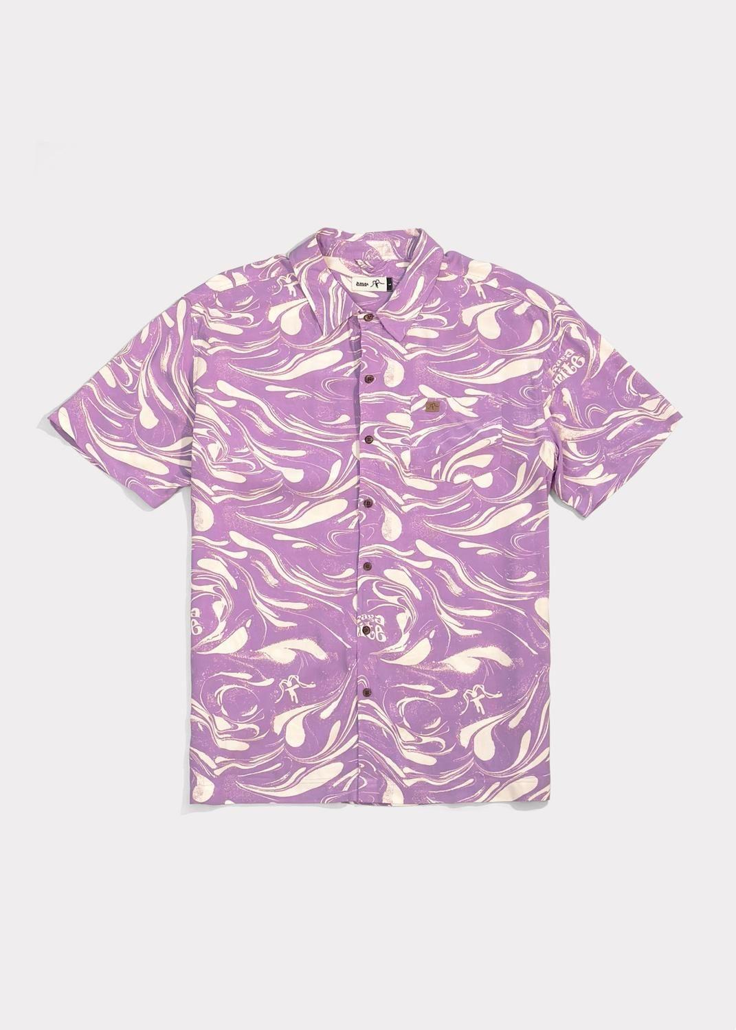 Guayabera Print Drip Lilac-2
