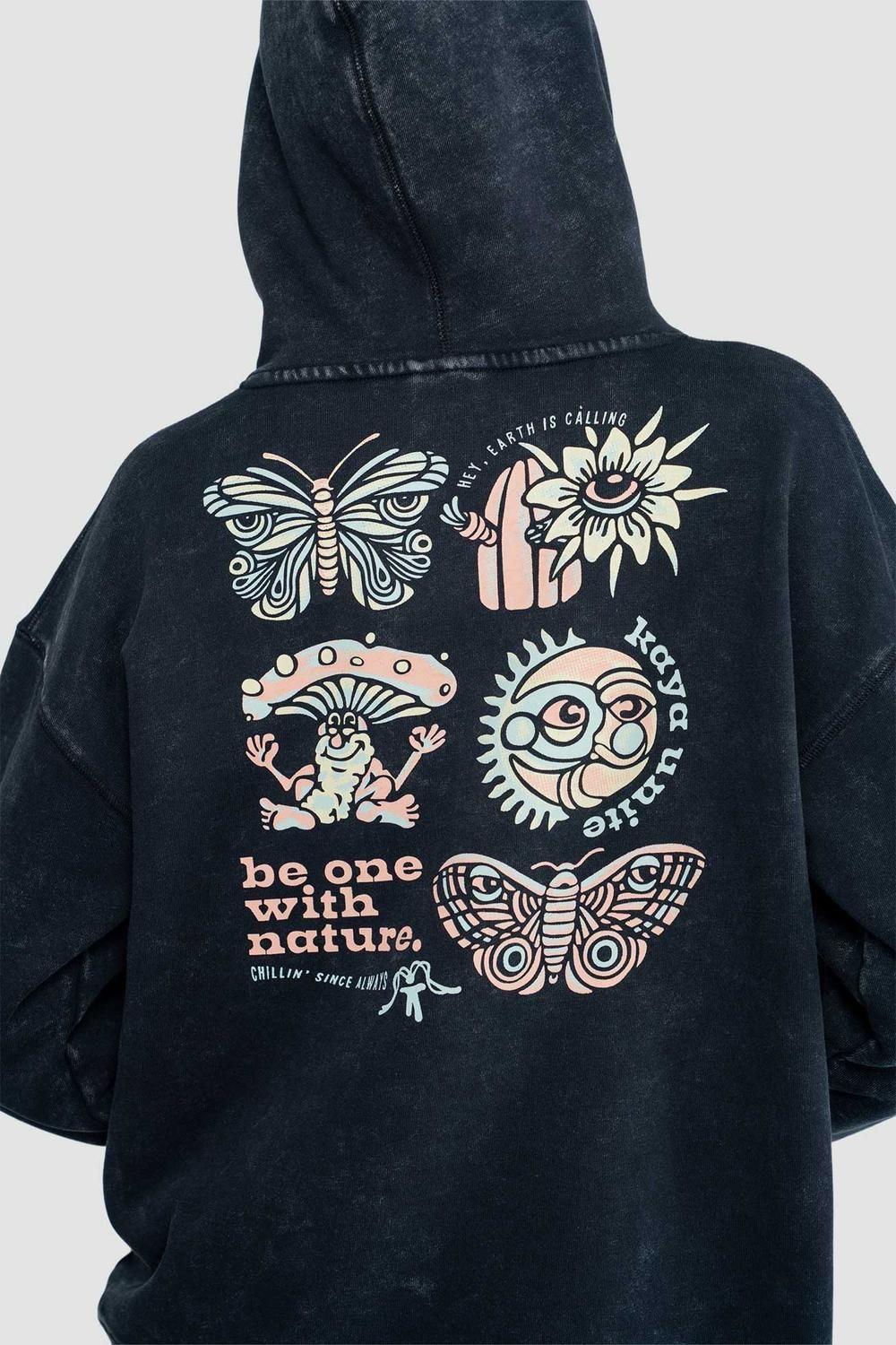 Polerón Hoodie Mujer Nature - Negro-2