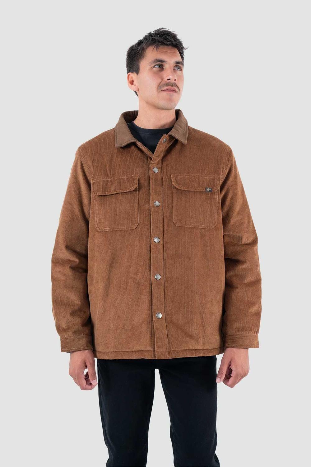 Chaqueta Hombre Lascar Cotelé Café-0