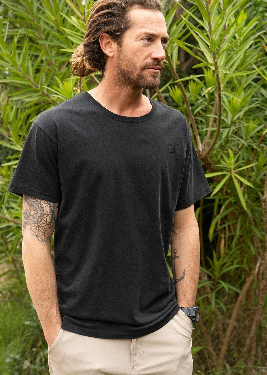 Polera Hombre Orgánica Daily Black-4