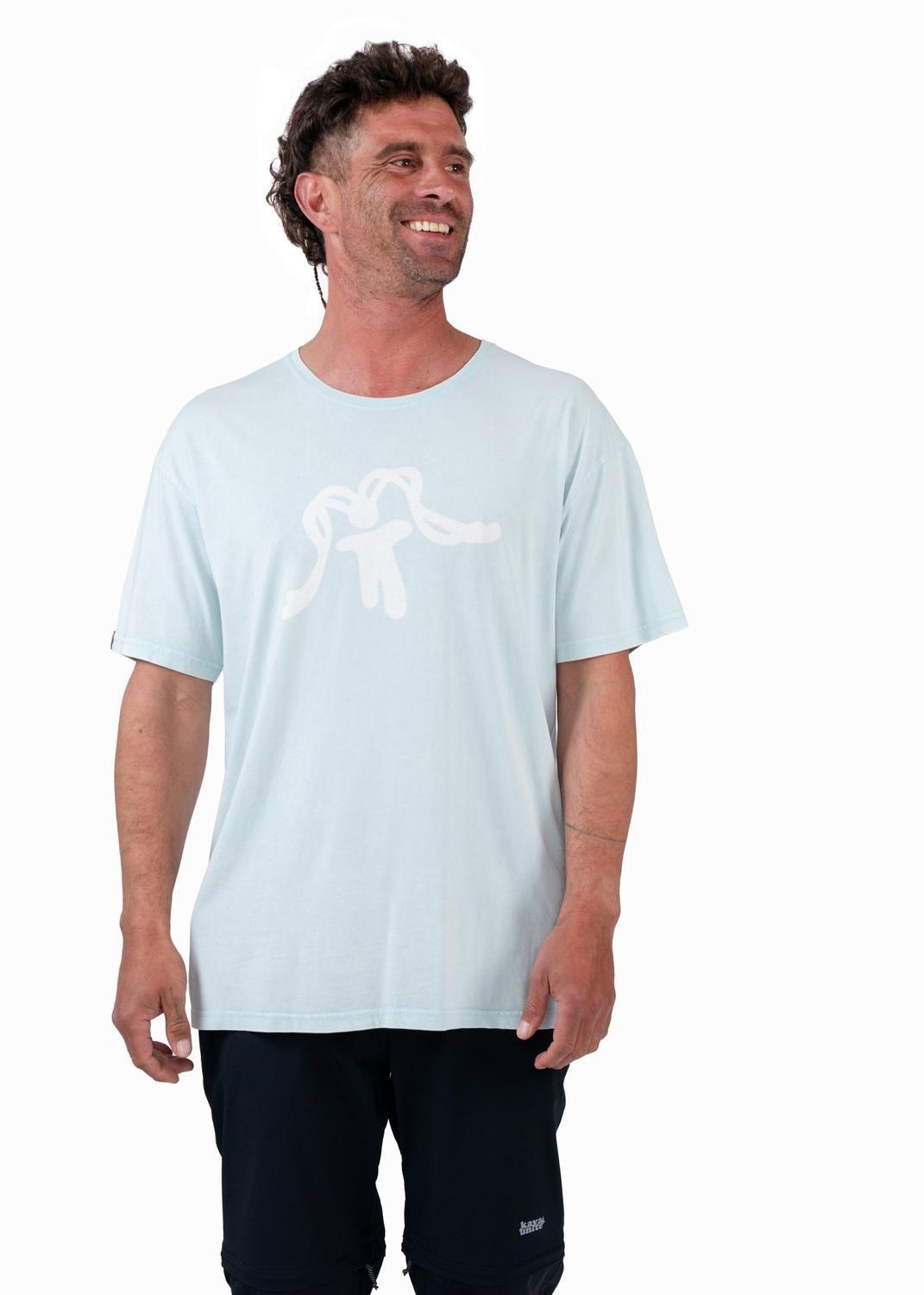 Polera Hombre Orgánica Aqua Turquoise-0
