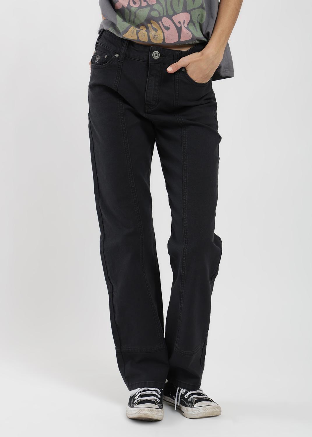 Pantalón Recto Canvas Mujer-3