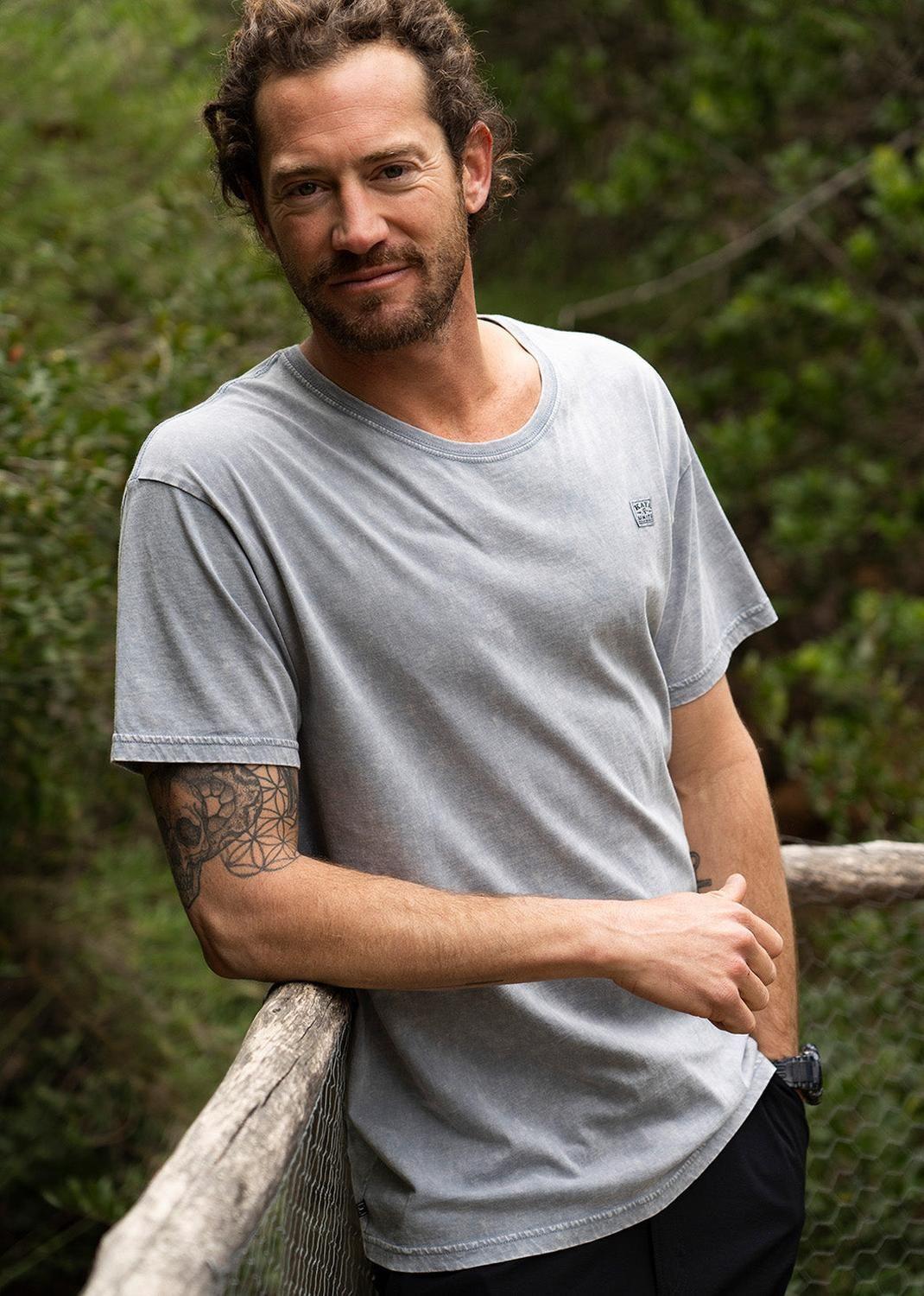 Polera Hombre Orgánica Daily Lt Denim-4