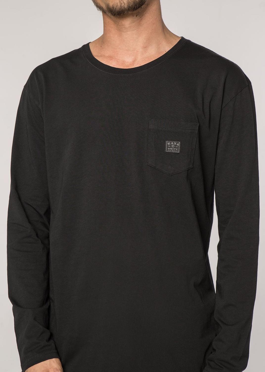 Polera Hombre Manga Larga Daily Negra-2