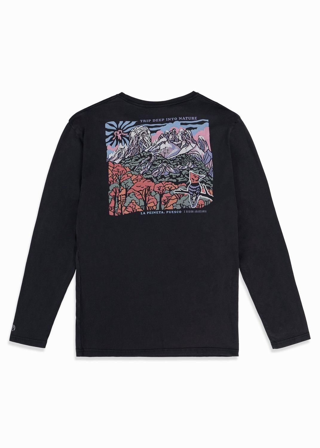 Polera Hombre Manga Larga Puesco Negra-3