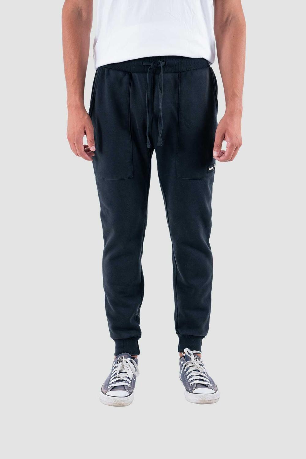 Pantalón Buzo Hombre Cargo Negro-0