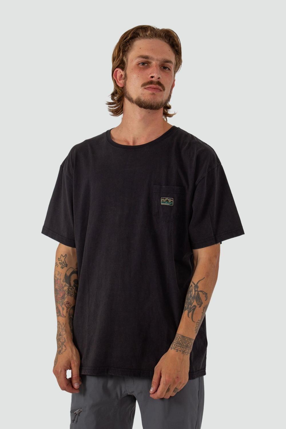 Polera Hombre Woven Negra-0