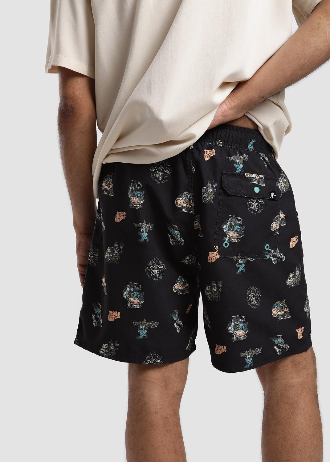 Traje de Baño Hombre Volley Garden Negro-2