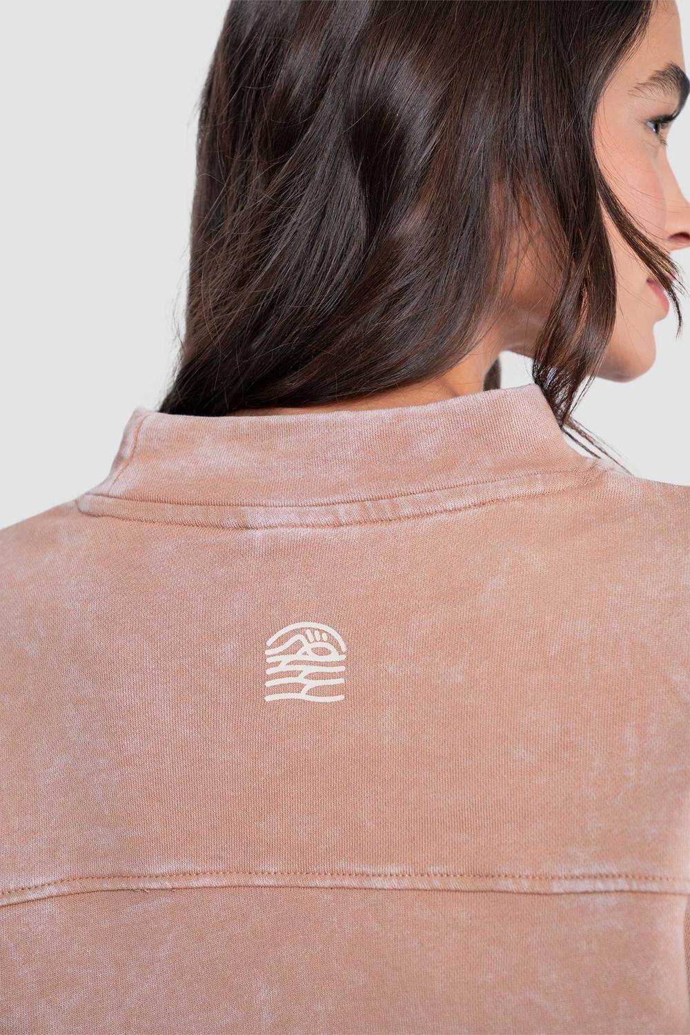 Polerón Mock Neck Mujer - Terracota-2
