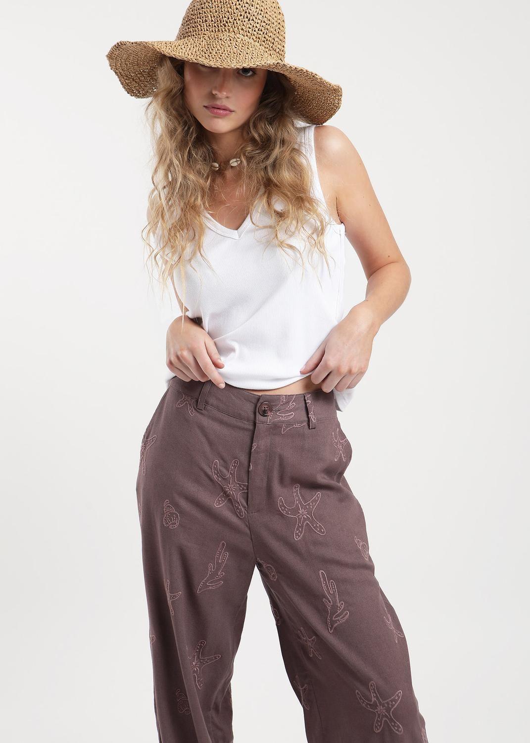 Pantalón Mujer Bordado-3