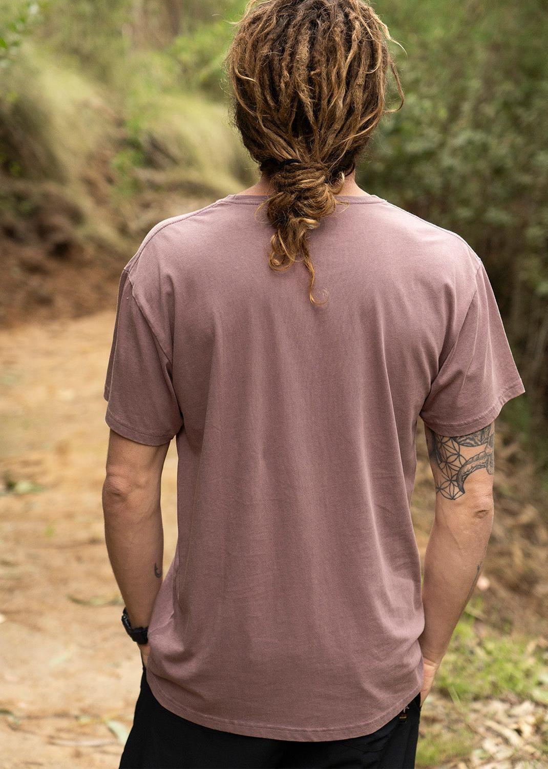 Polera Hombre Orgánica Daily Malva-5