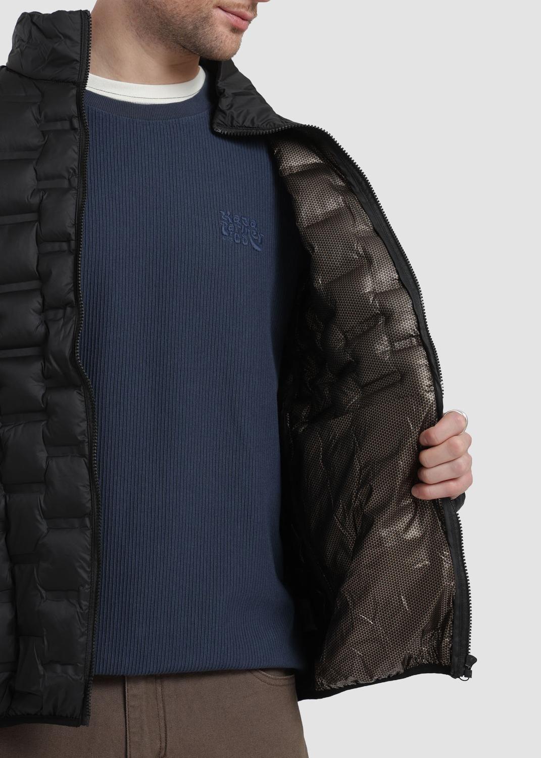 Parka Solid Hombre Negro-3