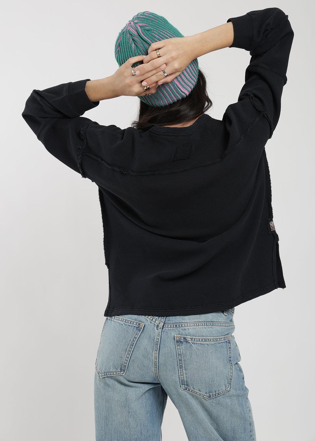 Polerón Cuello Redondo Acanalado Mujer-1