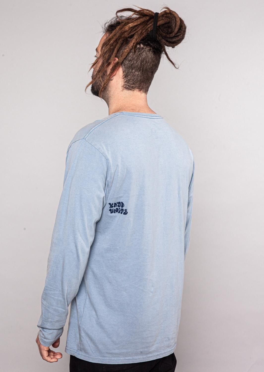 Polera Hombre Manga Larga Aqua Blue-1