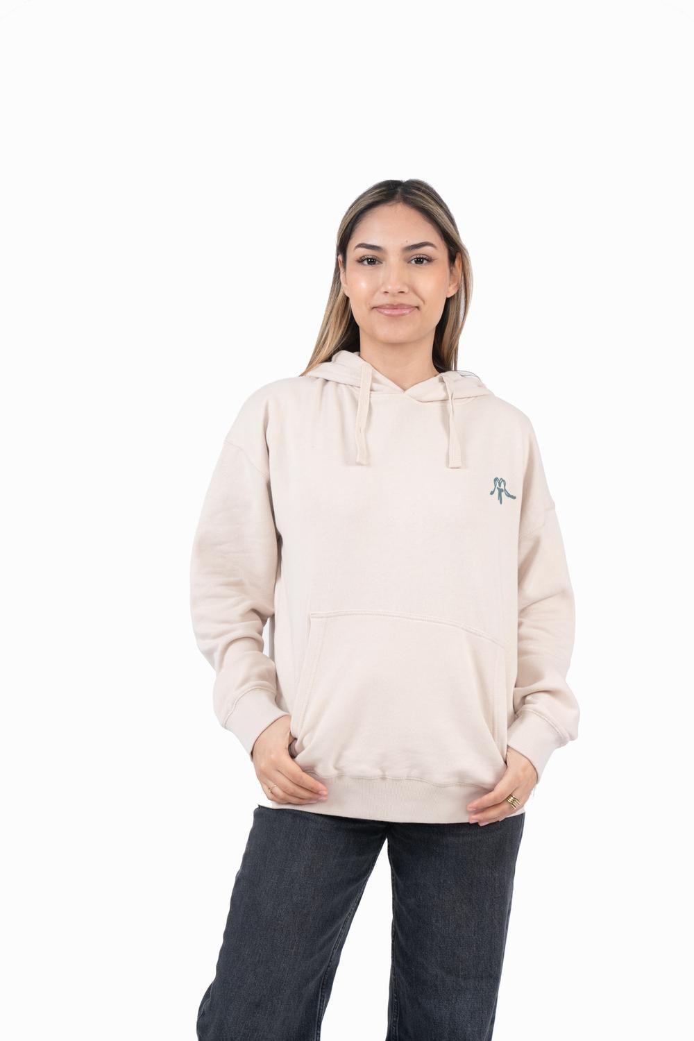Polerón Hoodie Ligero Mujer Aqua Beige-0