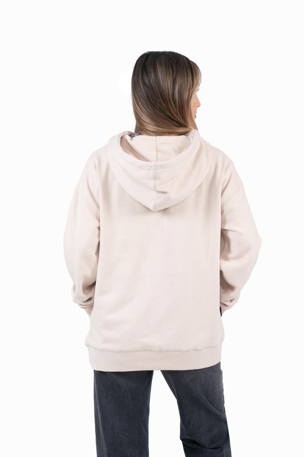 Polerón Hoodie Ligero Mujer Aqua Beige-1