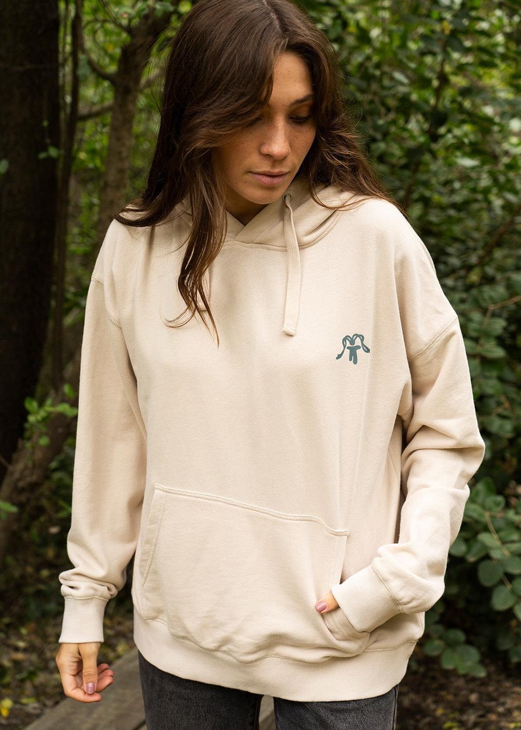 Polerón Hoodie Ligero Mujer Aqua Beige-5