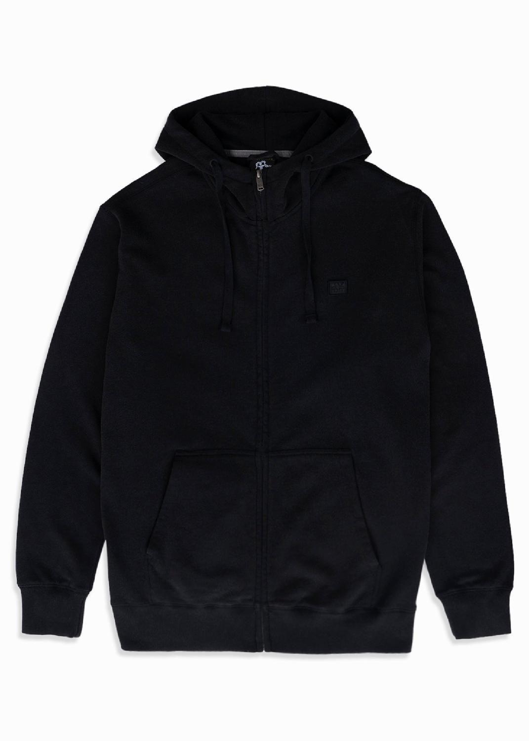 Polerón Hombre Full Zip Liviano Solid Negro-0