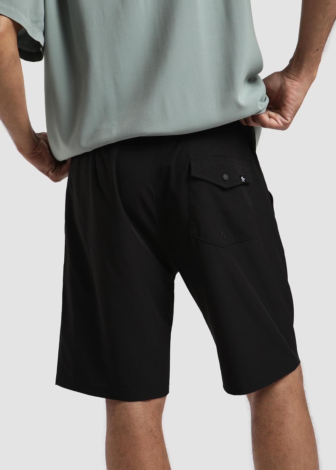 Traje de Baño Boardshort Solid Negro-2