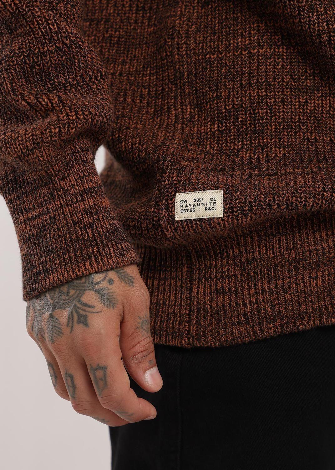 Chaleco Tejido Cuello Redondo Melange Hombre-2