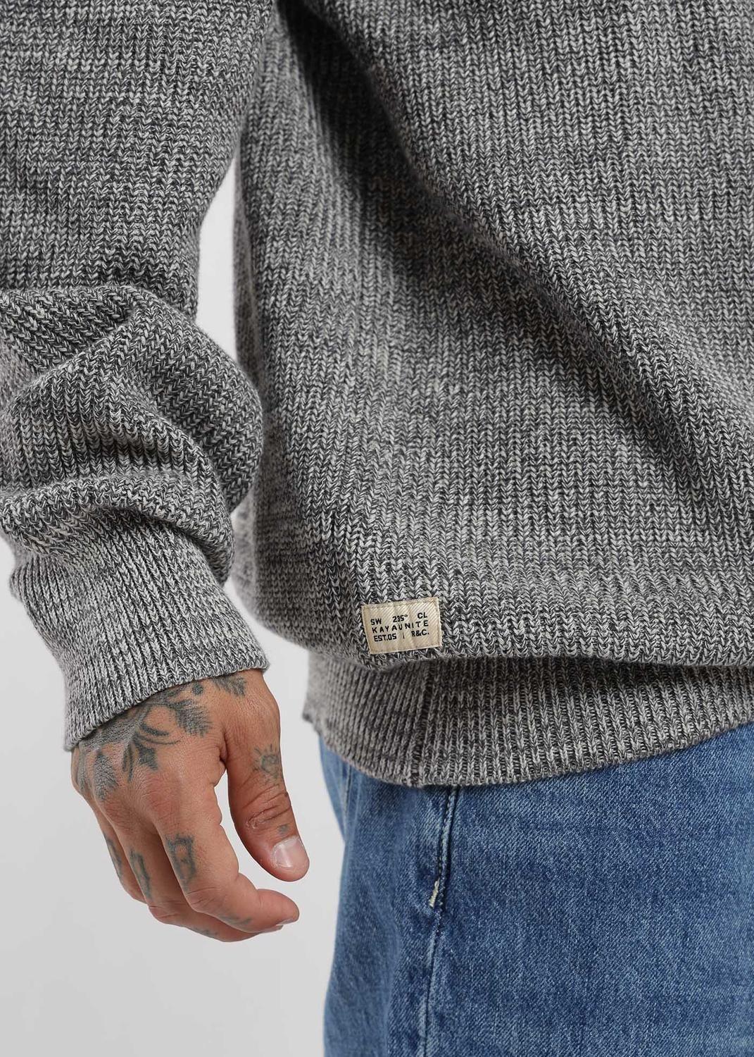 Chaleco Tejido Cuello Redondo Melange Hombre-2