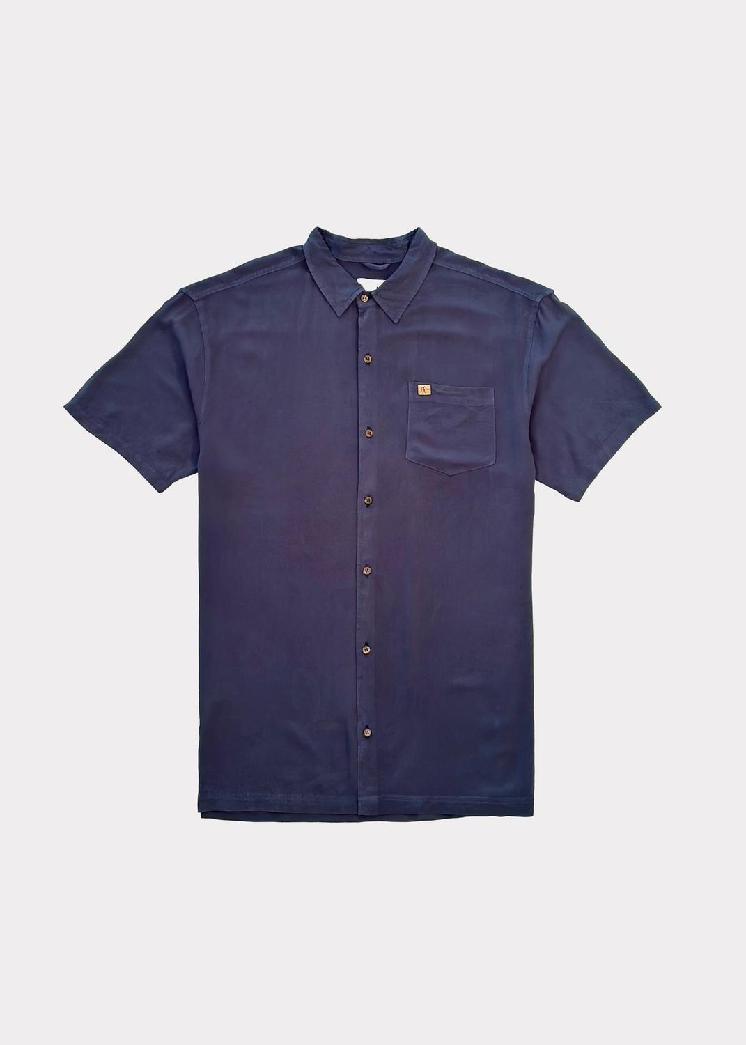 Camisa Viscose Solid Dark Blue-2