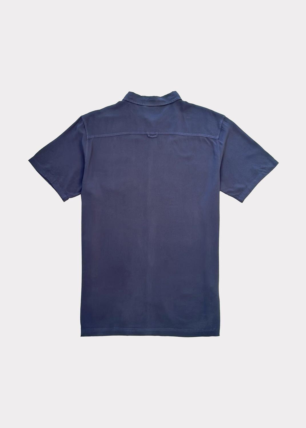 Camisa Viscose Solid Dark Blue-3