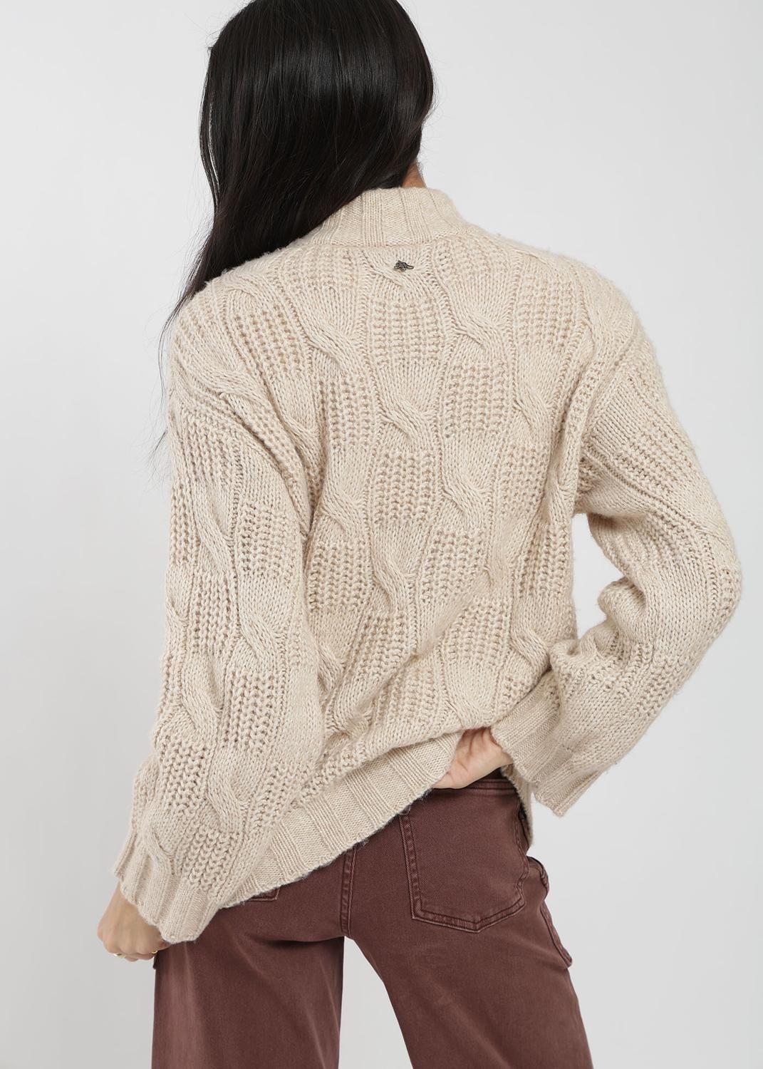 Chaleco Tejido Cuello Redondo Daily Texture Mujer-1