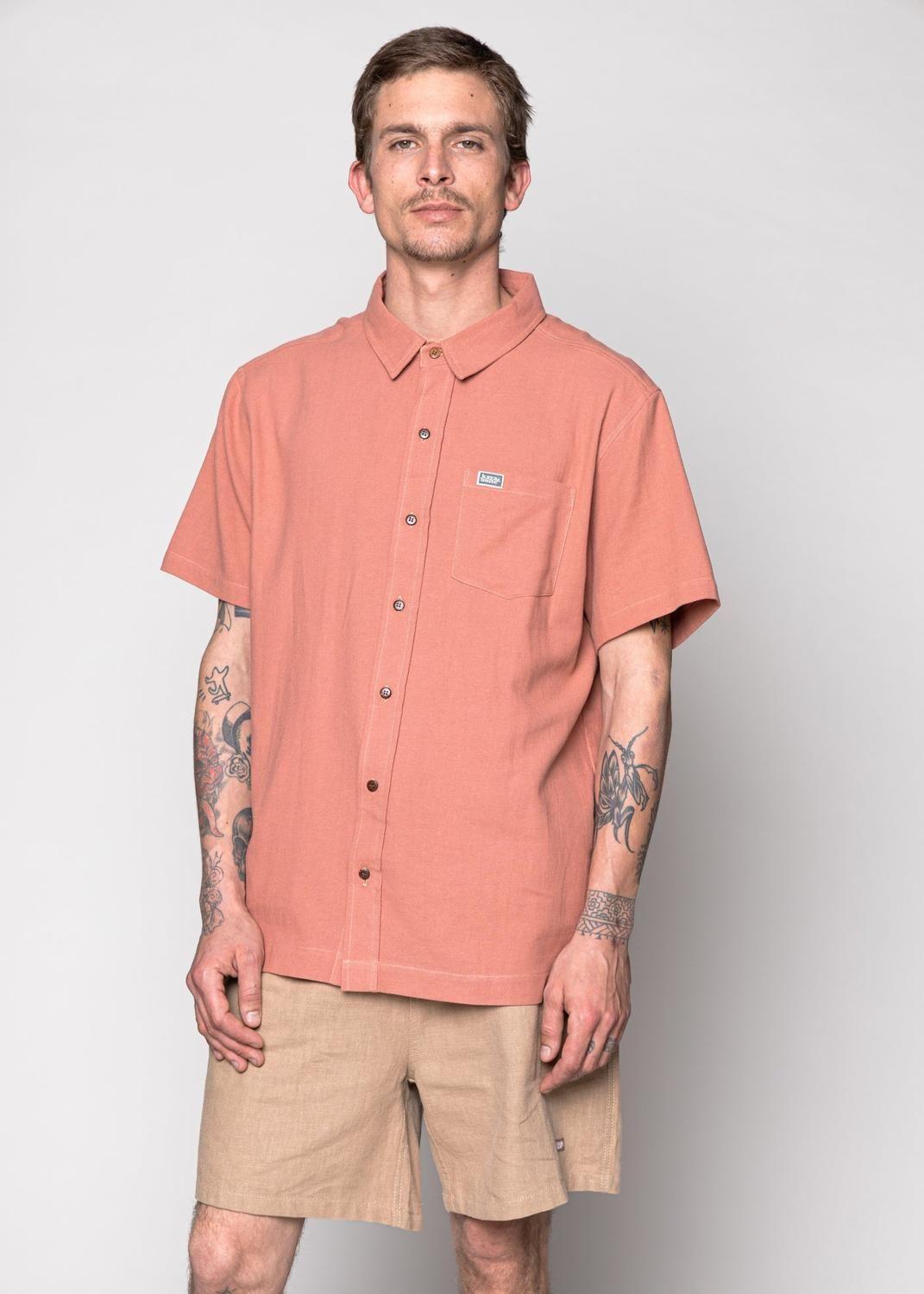 Camisa Lino Solid Lt Ginger-0